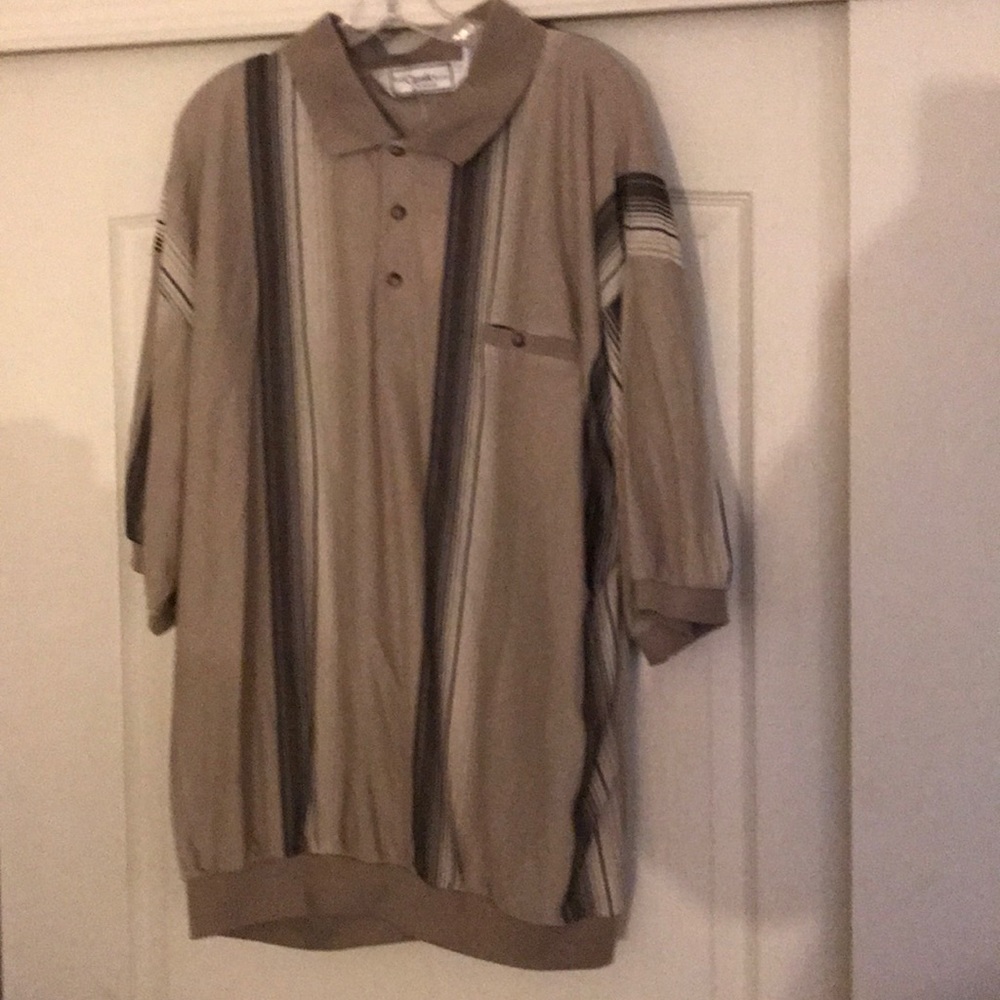 NWT sz 3x beige stripe top